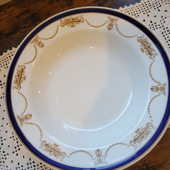 Pountney Bristol England Antique Large Open Soup Bowls X 6 - Picture 6 of 8